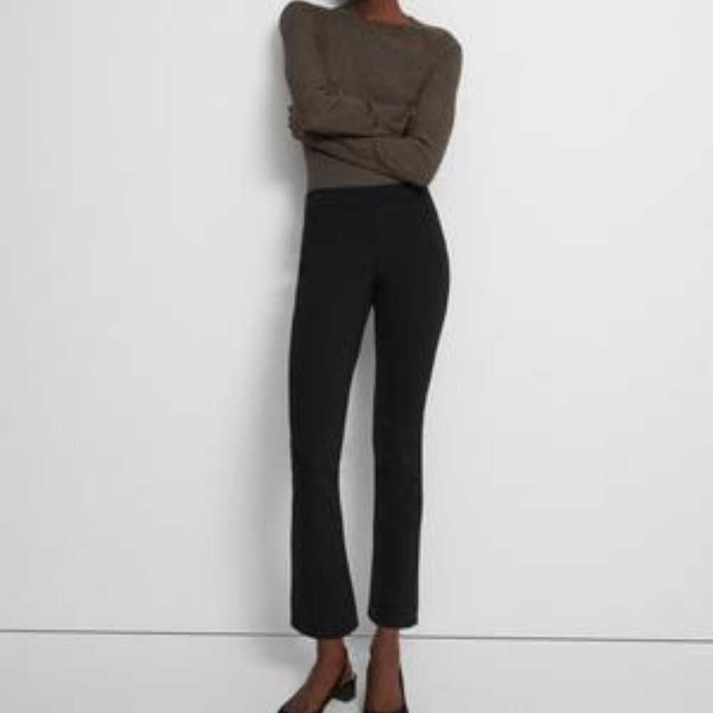 Theory Black Women's Slim Kick Pant in Scuba (Size S)